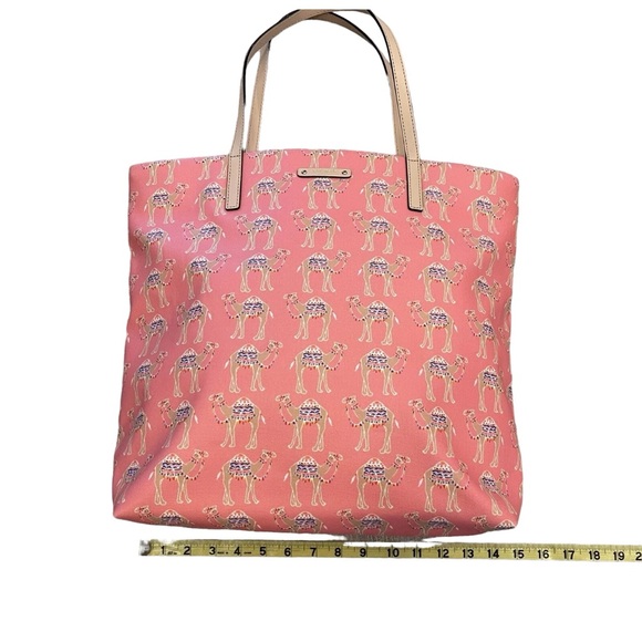 ♠️🐫Kate spade Shopper Spice Things Up camel canvas tote bag - Picture 6 of 6